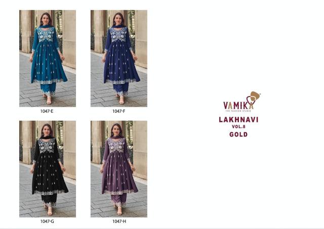VamikaTM lakhnavi vol 8 gold readymade kurtis wholesale in chennai  - wholesale export